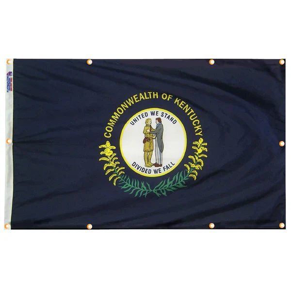 Kentucky Flag with Grommets Along the Edges for Wall Hanging - Image 5